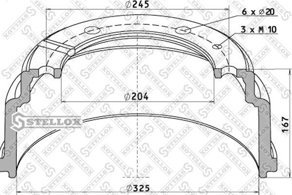 Stellox 85-00006-SX - Гальмівний барабан autozip.com.ua