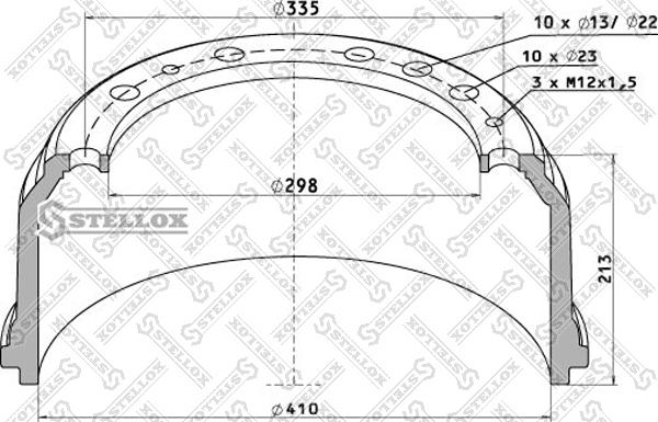 Stellox 85-00013-SX - Гальмівний барабан autozip.com.ua