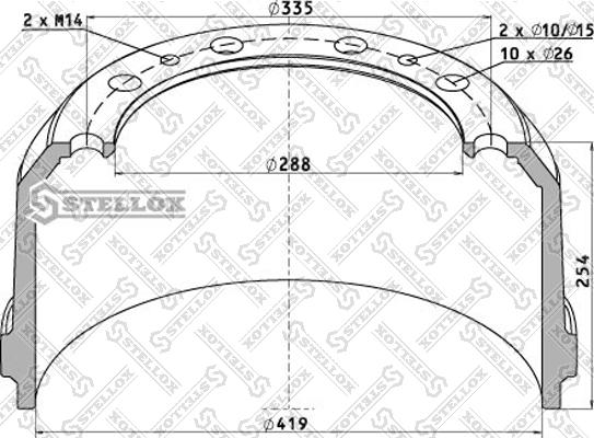 Stellox 85-00080-SX - Гальмівний барабан autozip.com.ua