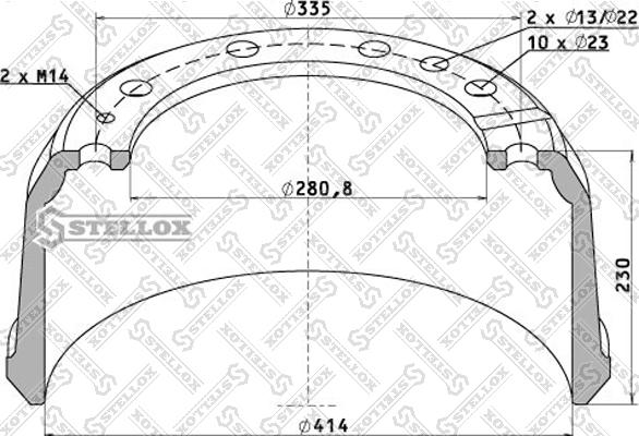 Stellox 85-00020-SX - Гальмівний барабан autozip.com.ua