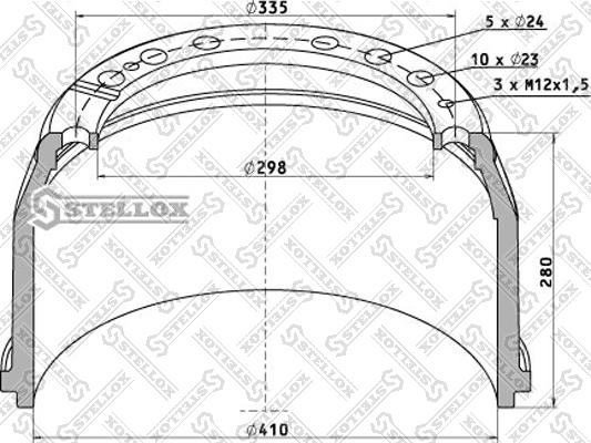 Stellox 85-00021-SX - Гальмівний барабан autozip.com.ua