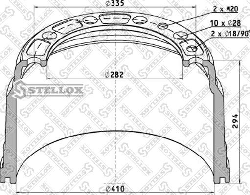 Stellox 85-00078-SX - Гальмівний барабан autozip.com.ua