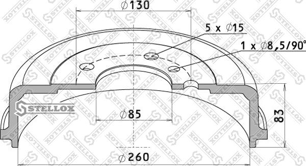 Stellox 85-00157-SX - Гальмівний барабан autozip.com.ua