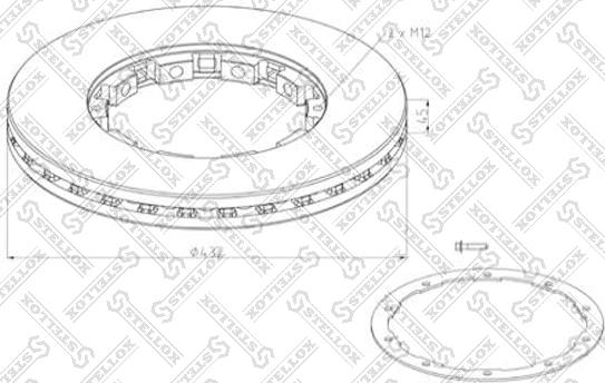 Stellox 85-00858-SX - Гальмівний диск autozip.com.ua