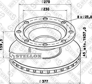 Stellox 85-00804-SX - Гальмівний диск autozip.com.ua