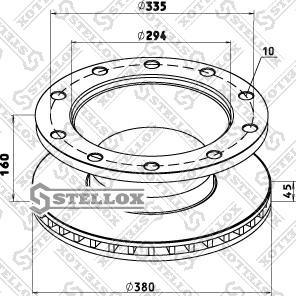 Stellox 85-00807-SX - Гальмівний диск autozip.com.ua