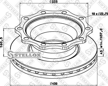 Stellox 85-00814-SX - Гальмівний диск autozip.com.ua