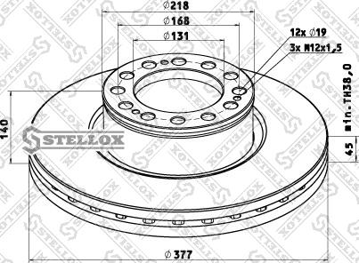 Stellox 85-00813-SX - Гальмівний диск autozip.com.ua