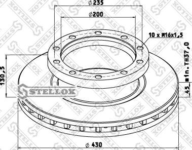 Stellox 85-00790-SX - Гальмівний диск autozip.com.ua