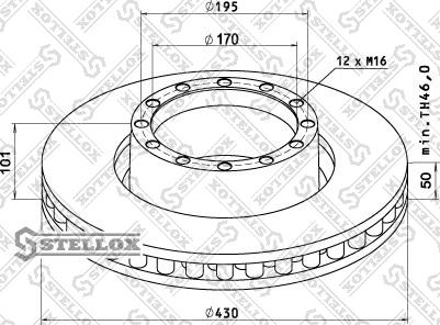 Stellox 85-00741-SX - Гальмівний диск autozip.com.ua