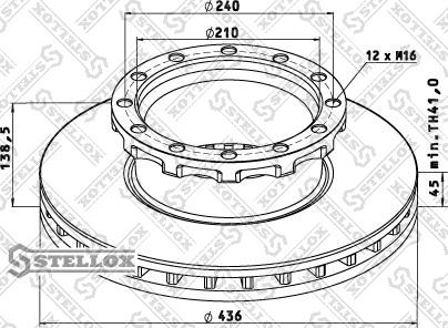 Stellox 85-00743-SX - Гальмівний диск autozip.com.ua