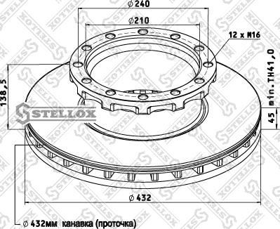 Stellox 85-00742-SX - Гальмівний диск autozip.com.ua