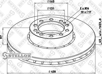 Stellox 85-00747-SX - Гальмівний диск autozip.com.ua