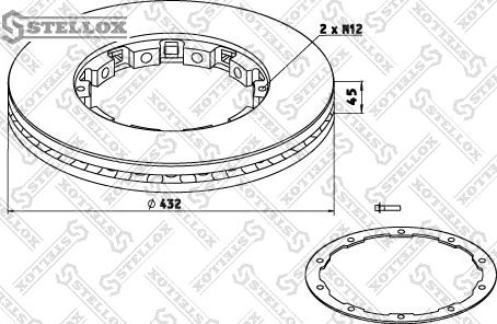 Stellox 85-00758-SX - Гальмівний диск autozip.com.ua