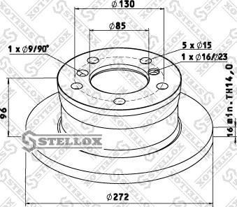 Stellox 85-00763-SX - Гальмівний диск autozip.com.ua