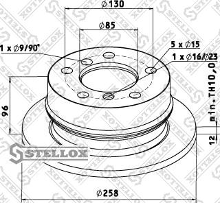 Stellox 85-00762-SX - Гальмівний диск autozip.com.ua