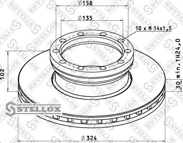 Stellox 85-00709-SX - Гальмівний диск autozip.com.ua