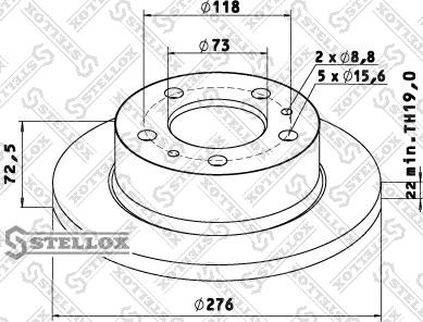 Stellox 85-00719-SX - Гальмівний диск autozip.com.ua