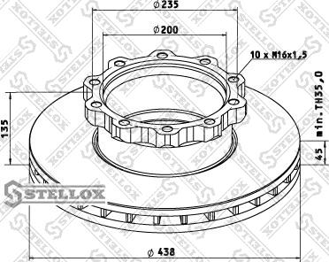 Stellox 85-00715-SX - Гальмівний диск autozip.com.ua