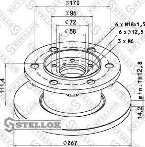 Stellox 85-00735-SX - Гальмівний диск autozip.com.ua