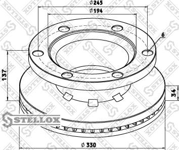 Stellox 85-00731-SX - Гальмівний диск autozip.com.ua