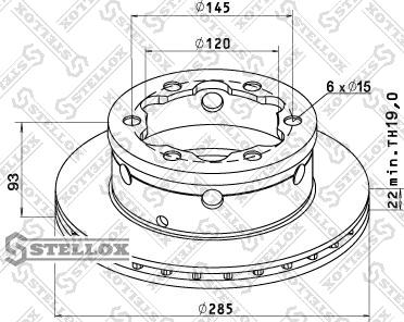 Stellox 85-00721-SX - Гальмівний диск autozip.com.ua