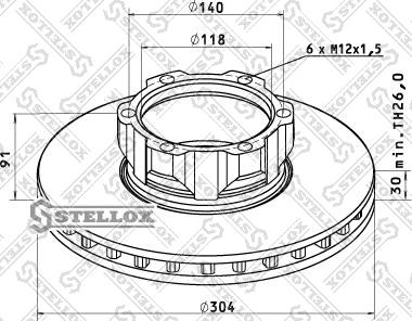 Stellox 85-00774-SX - Гальмівний диск autozip.com.ua