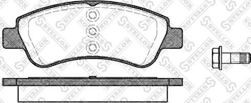 Stellox 852 000B-SX - Гальмівні колодки, дискові гальма autozip.com.ua