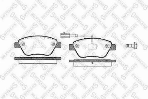 Stellox 869 011L-SX - Гальмівні колодки, дискові гальма autozip.com.ua