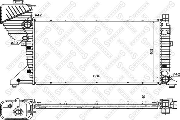 Stellox 81-03338-SX - Радіатор, охолодження двигуна autozip.com.ua