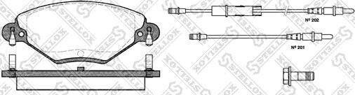 Stellox 839 004B-SX - Гальмівні колодки, дискові гальма autozip.com.ua