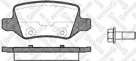 Stellox 829 000-SX - Гальмівні колодки, дискові гальма autozip.com.ua