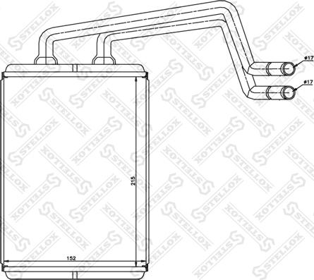 Stellox 82-05017-SX - Теплообмінник, опалення салону autozip.com.ua