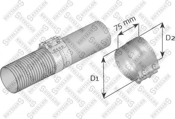 Stellox 82-01075-SX - З'єднувальні елементи, система випуску autozip.com.ua