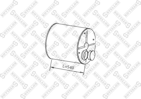 Stellox 82-03094-SX - Середній / кінцевий глушник ОГ autozip.com.ua