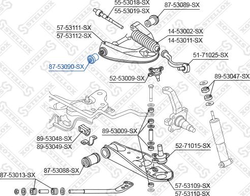 Stellox 87-53090-SX - Сайлентблок, важеля підвіски колеса autozip.com.ua