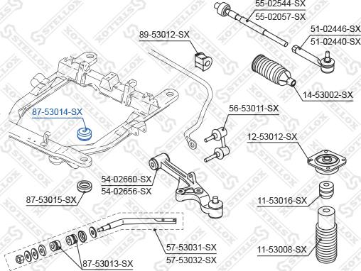 Stellox 87-53014-SX - Сайлентблок, важеля підвіски колеса autozip.com.ua