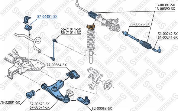 Stellox 87-04481-SX - Втулка, стабілізатор autozip.com.ua