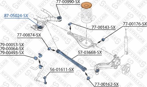 Stellox 87-05024-SX - Ремонтний комплект, важіль підвіски autozip.com.ua