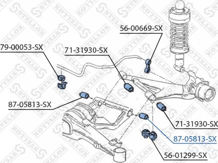 Stellox 87-05813-SX - Сайлентблок, важеля підвіски колеса autozip.com.ua