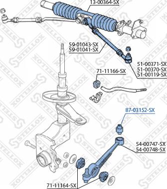 Stellox 87-03152-SX - Сайлентблок, важеля підвіски колеса autozip.com.ua