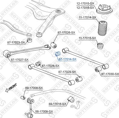 Stellox 87-17014-SX - Сайлентблок, важеля підвіски колеса autozip.com.ua