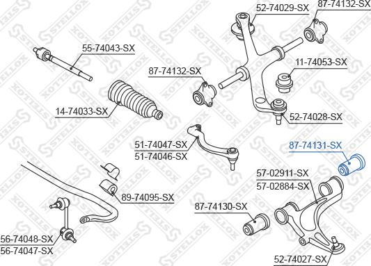 Stellox 87-74131-SX - Сайлентблок, важеля підвіски колеса autozip.com.ua