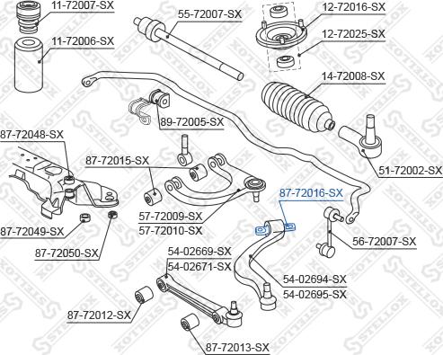 Stellox 87-72016-SX - Сайлентблок, важеля підвіски колеса autozip.com.ua