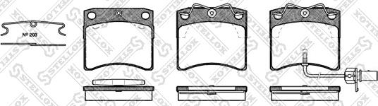 Stellox 396 011-SX - Гальмівні колодки, дискові гальма autozip.com.ua