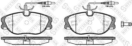 Stellox 316 044B-SX - Гальмівні колодки, дискові гальма autozip.com.ua