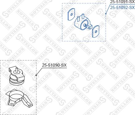 Stellox 25-51092-SX - Подушка, підвіска двигуна autozip.com.ua