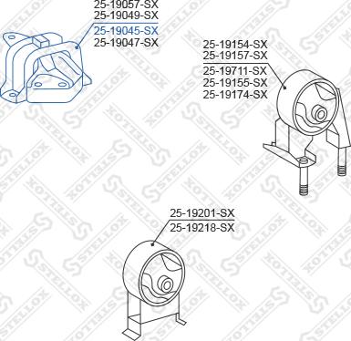 Stellox 25-19045-SX - Подушка, підвіска двигуна autozip.com.ua