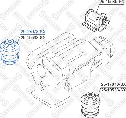 Stellox 25-17078-SX - Подушка, підвіска двигуна autozip.com.ua