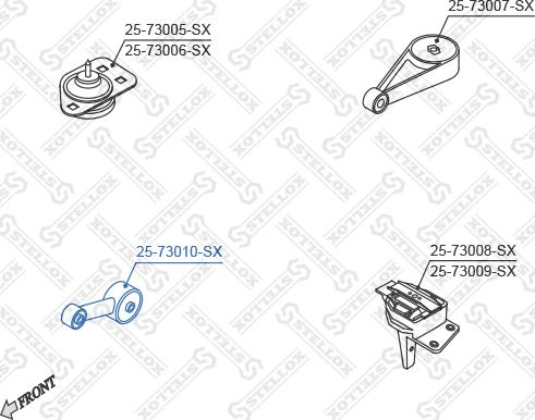 Stellox 25-73010-SX - Подушка, підвіска двигуна autozip.com.ua